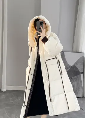 Melinda Hooded Lantern Sleeve Down Coat