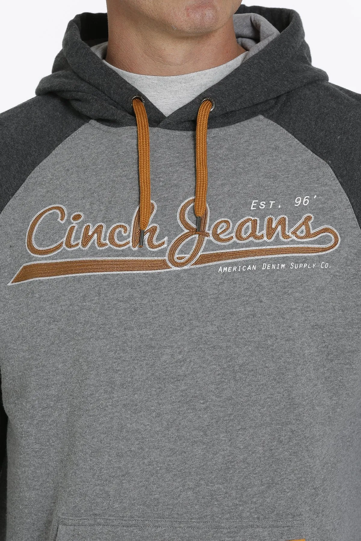 Men's Cinch Charcoal Grey Pullover Hoodie