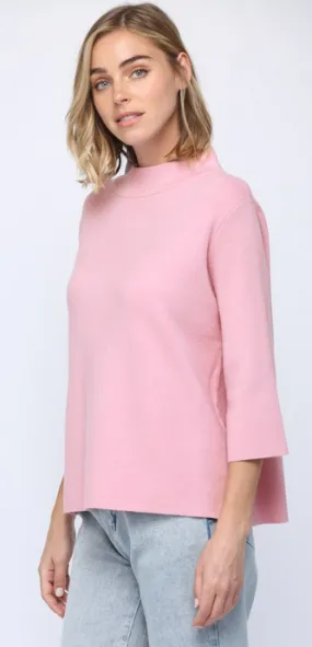 Mock Neck in Baby Pink