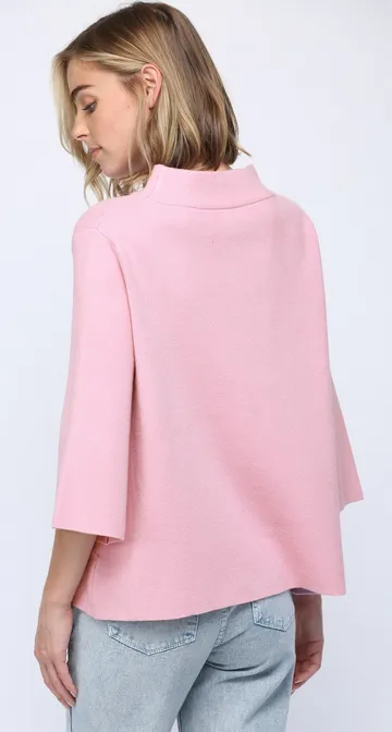 Mock Neck in Baby Pink