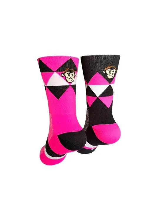 Monkey Sox Classic X7 Sport | Black & Pink