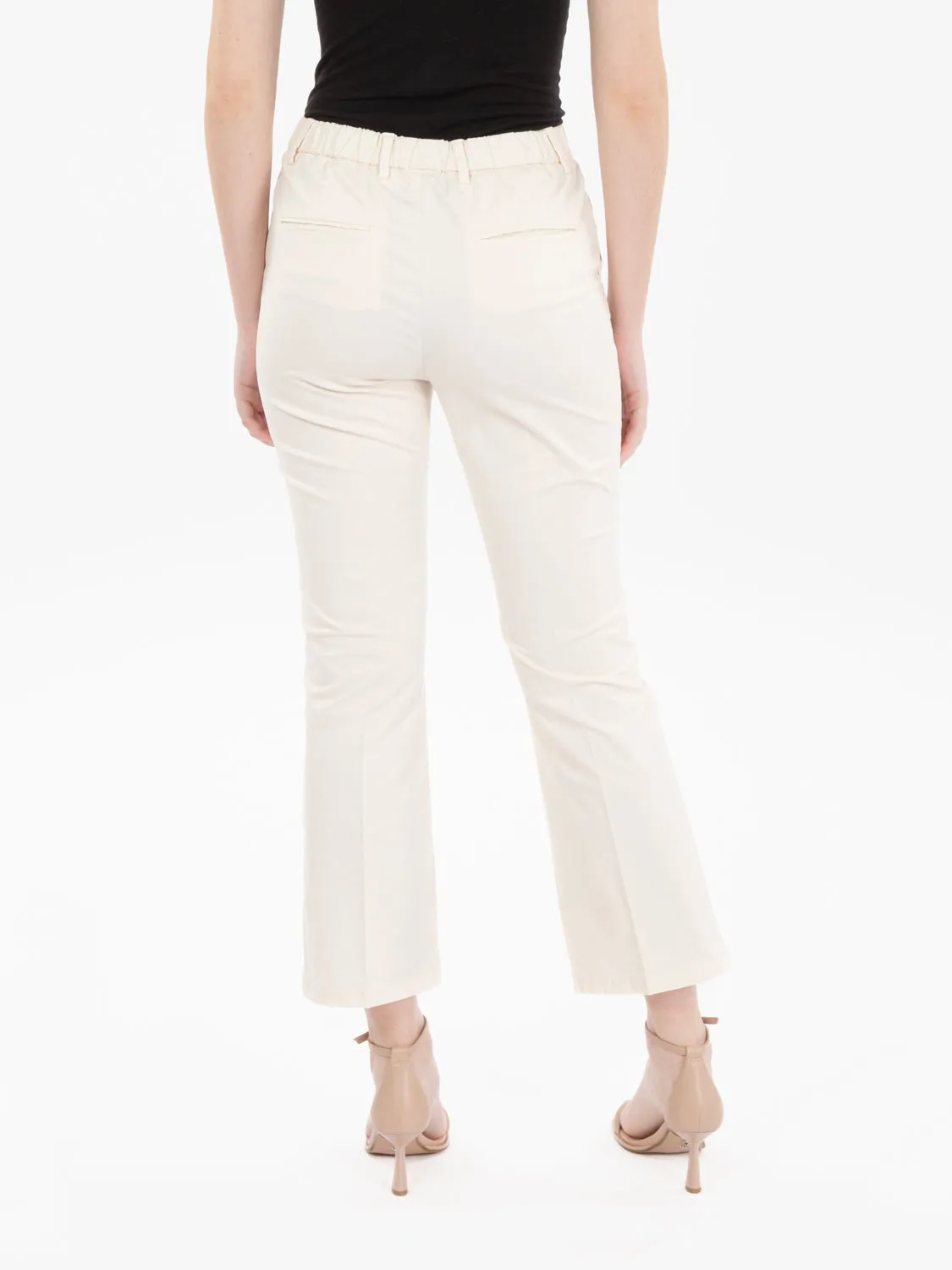 Pantalone washed supima off white