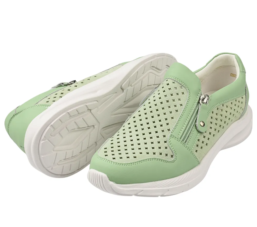 Pantofi sport, dama, FORMAZIONE, CS07 verde, piele naturala