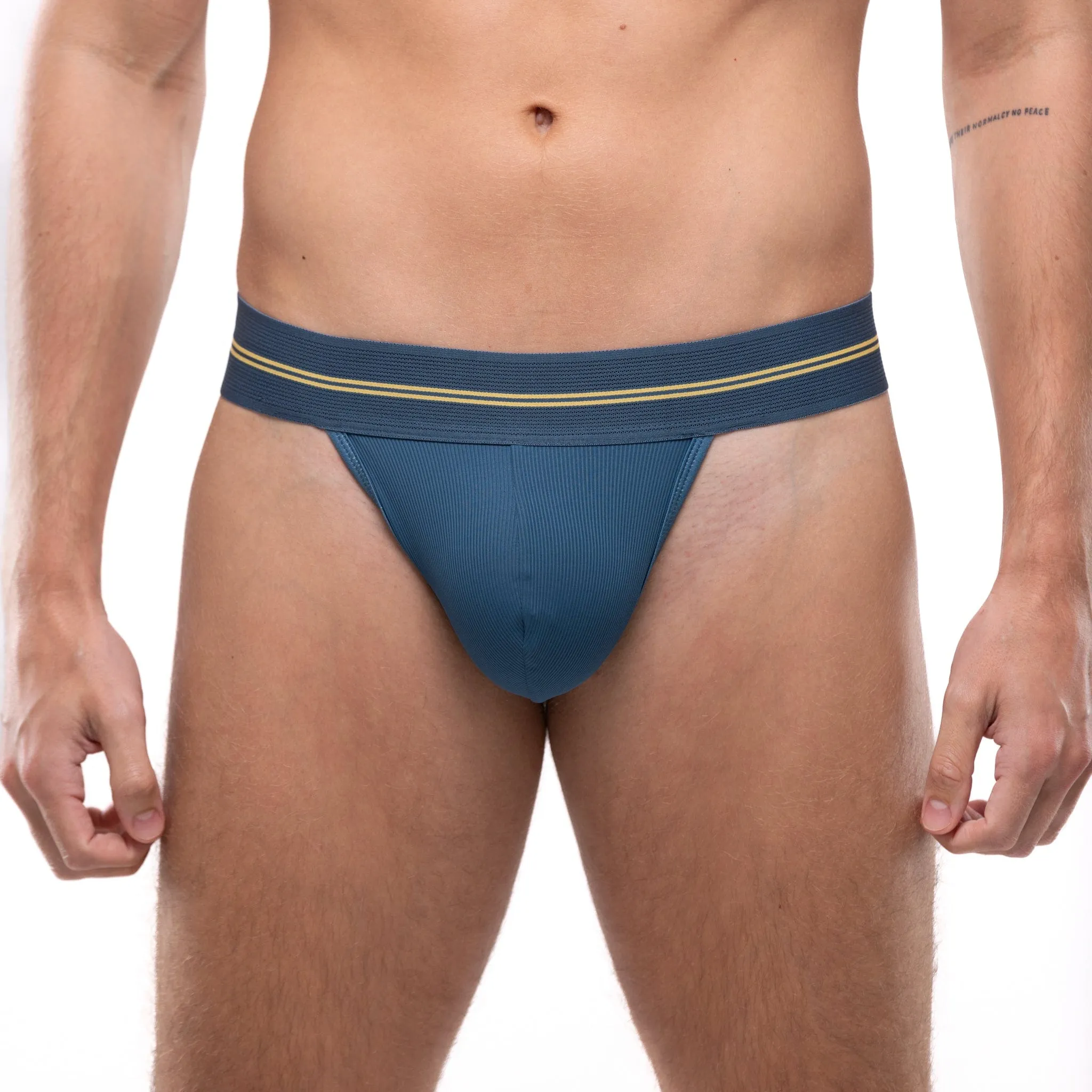 Performance Rib Sport Thong Blue