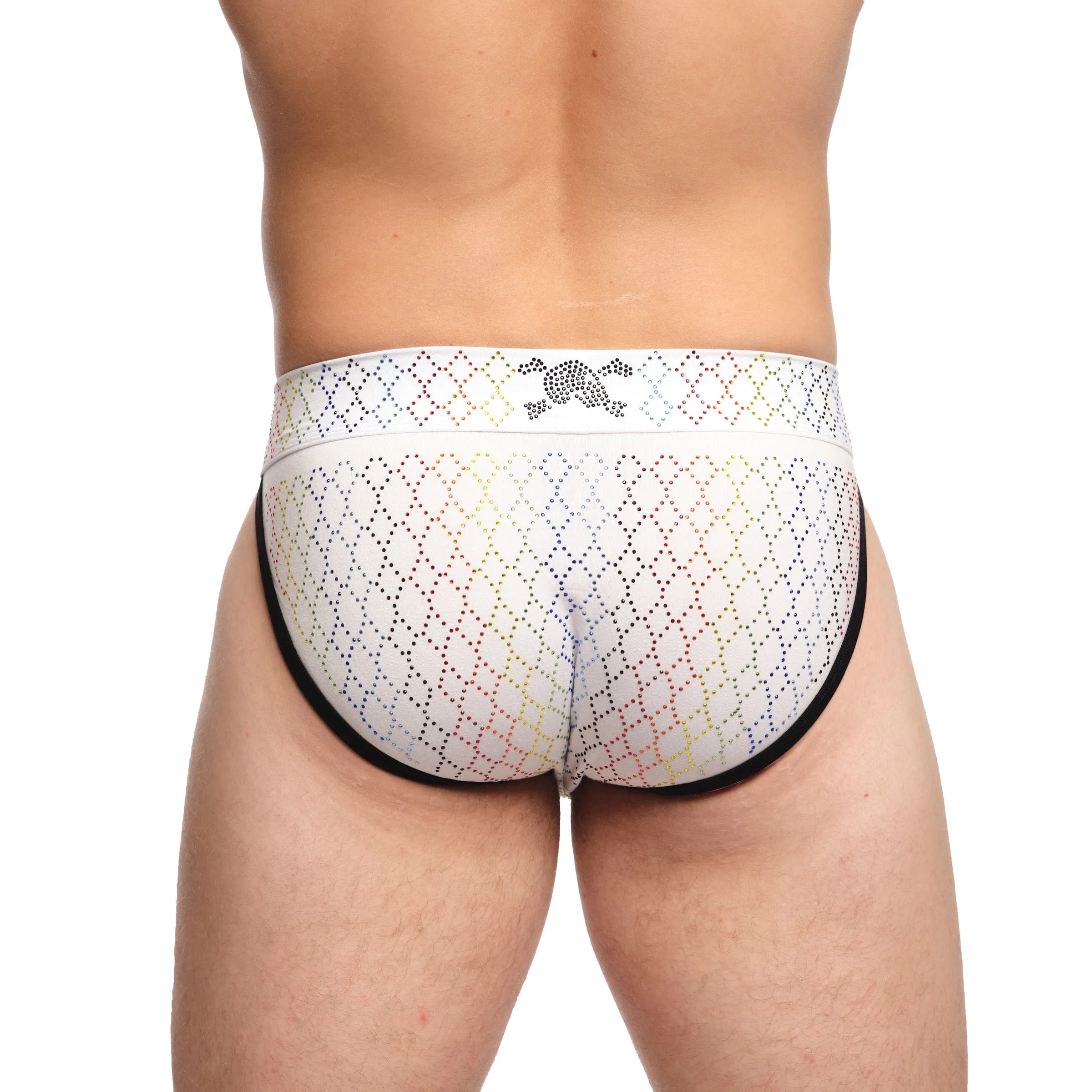 Rainbow Crystal Sport Brief White