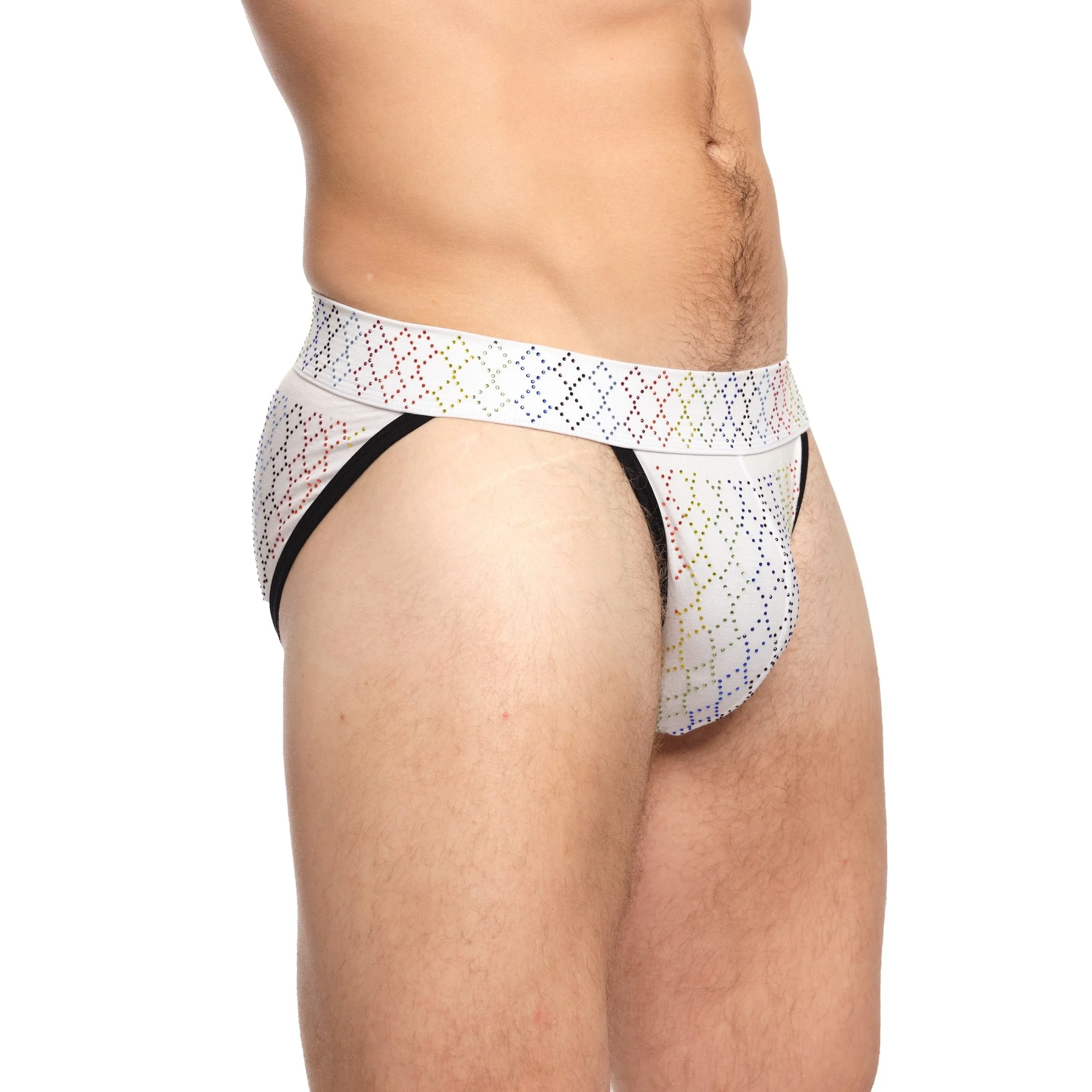 Rainbow Crystal Sport Brief White