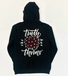 REBEL MINDS Truth Thorns Graphic Pullover Hoodie