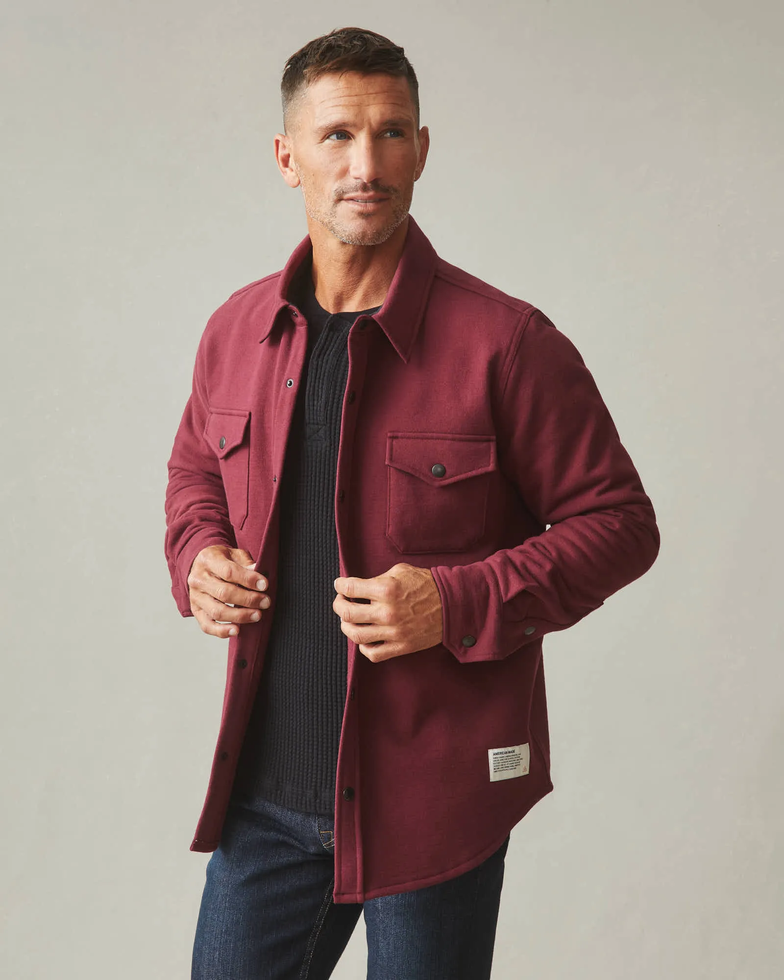 Redwood Fleece Overshirt - Zinfandel