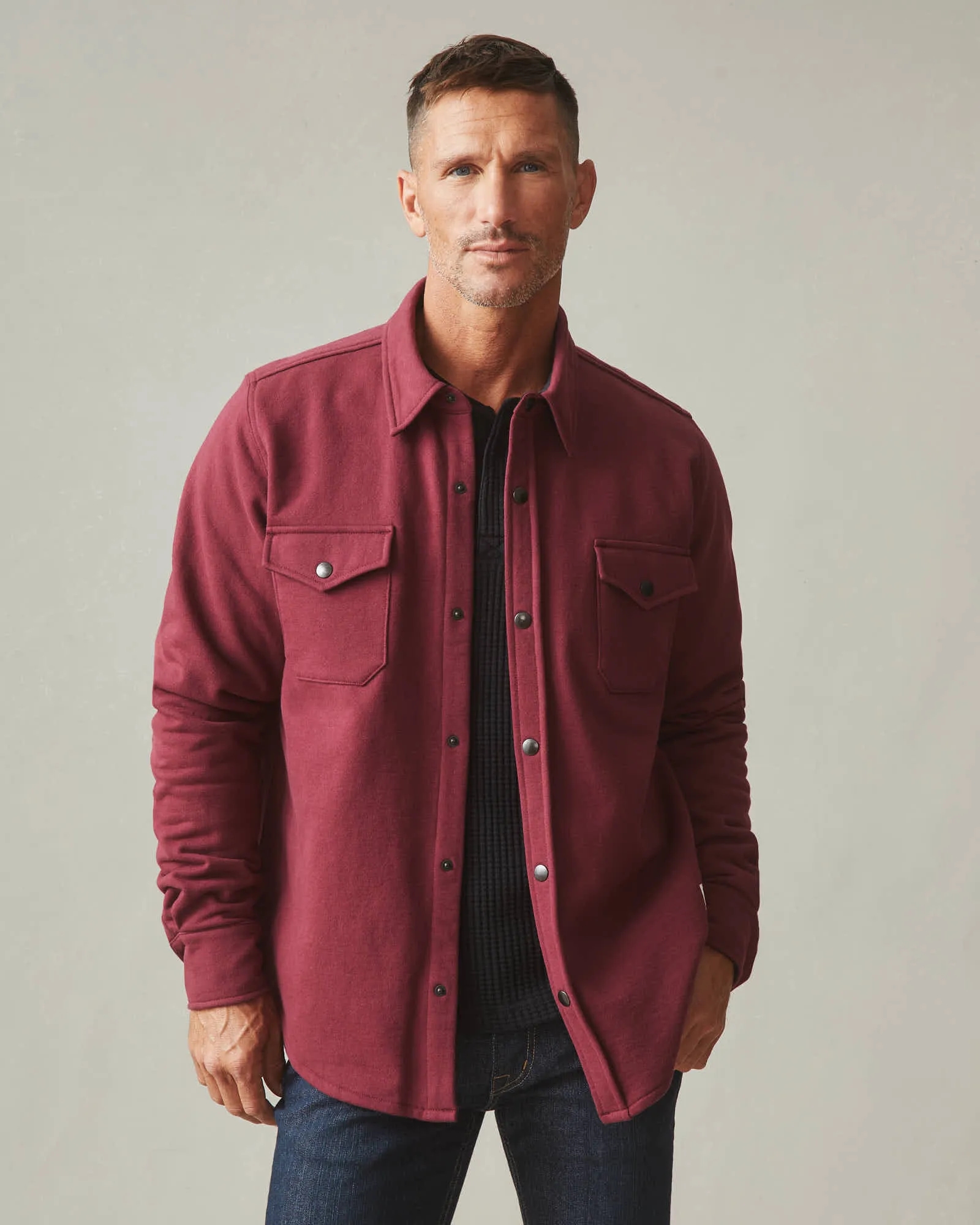 Redwood Fleece Overshirt - Zinfandel