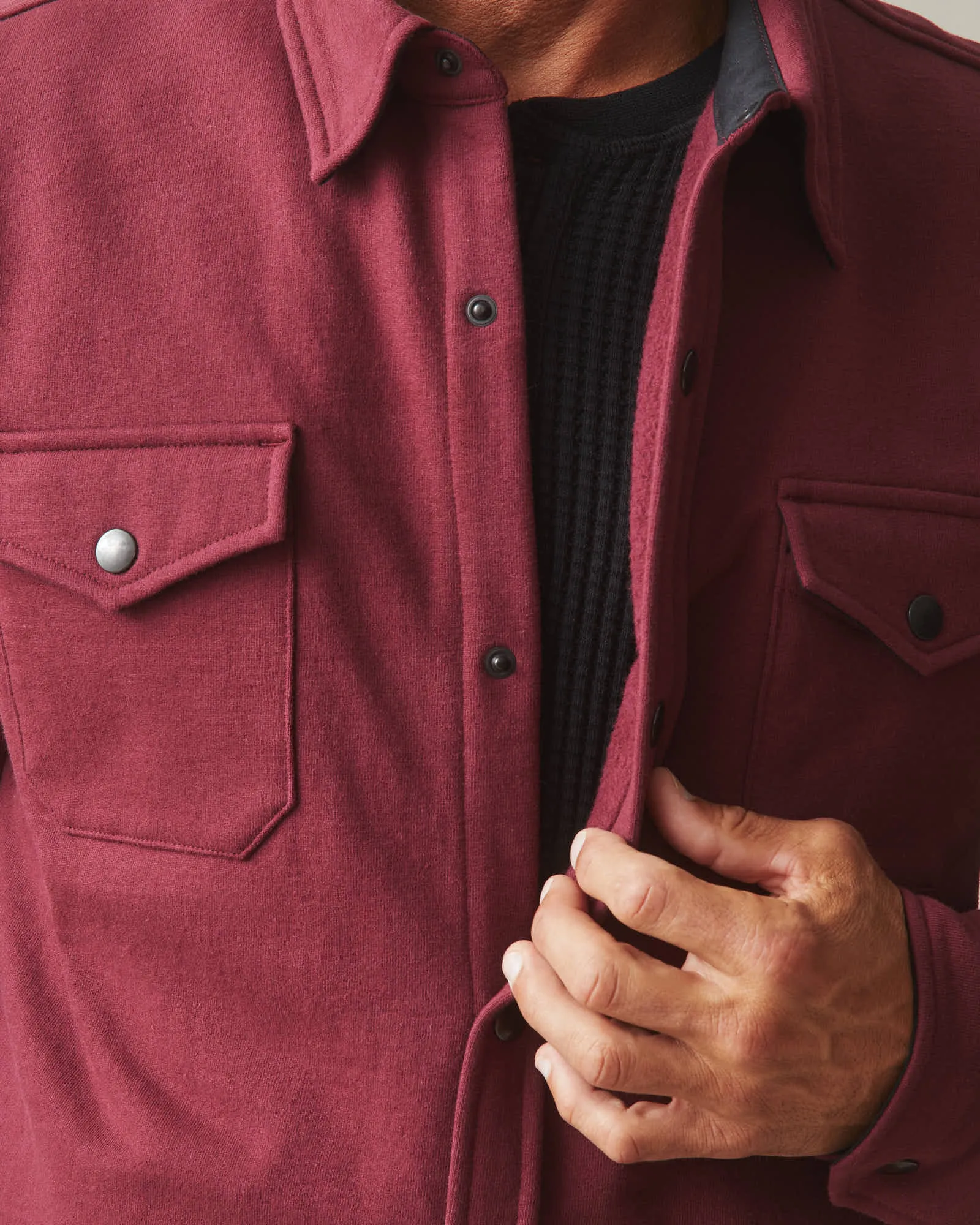 Redwood Fleece Overshirt - Zinfandel