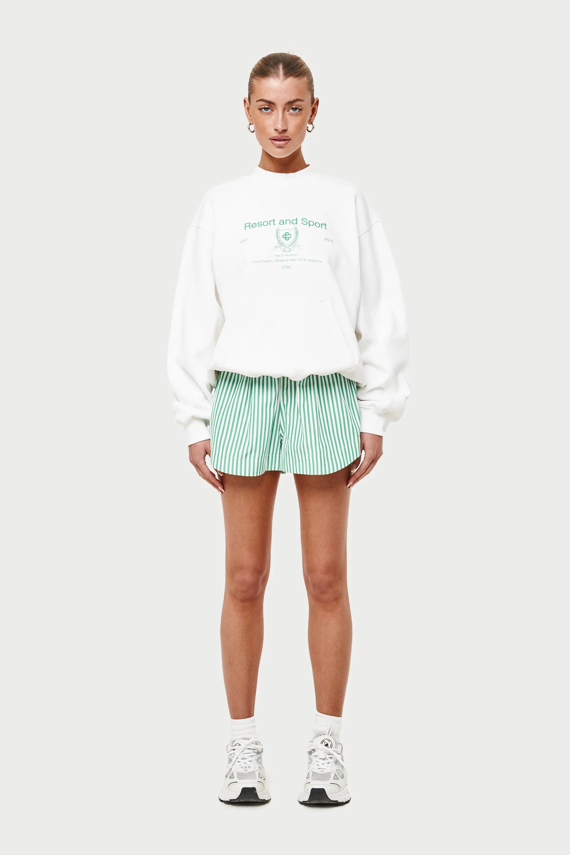 RESORT AND SPORT CREWNECK SWEATSHIRT - WHITE