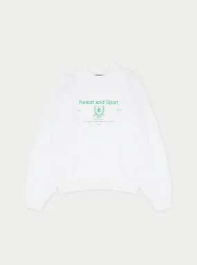 RESORT AND SPORT CREWNECK SWEATSHIRT - WHITE