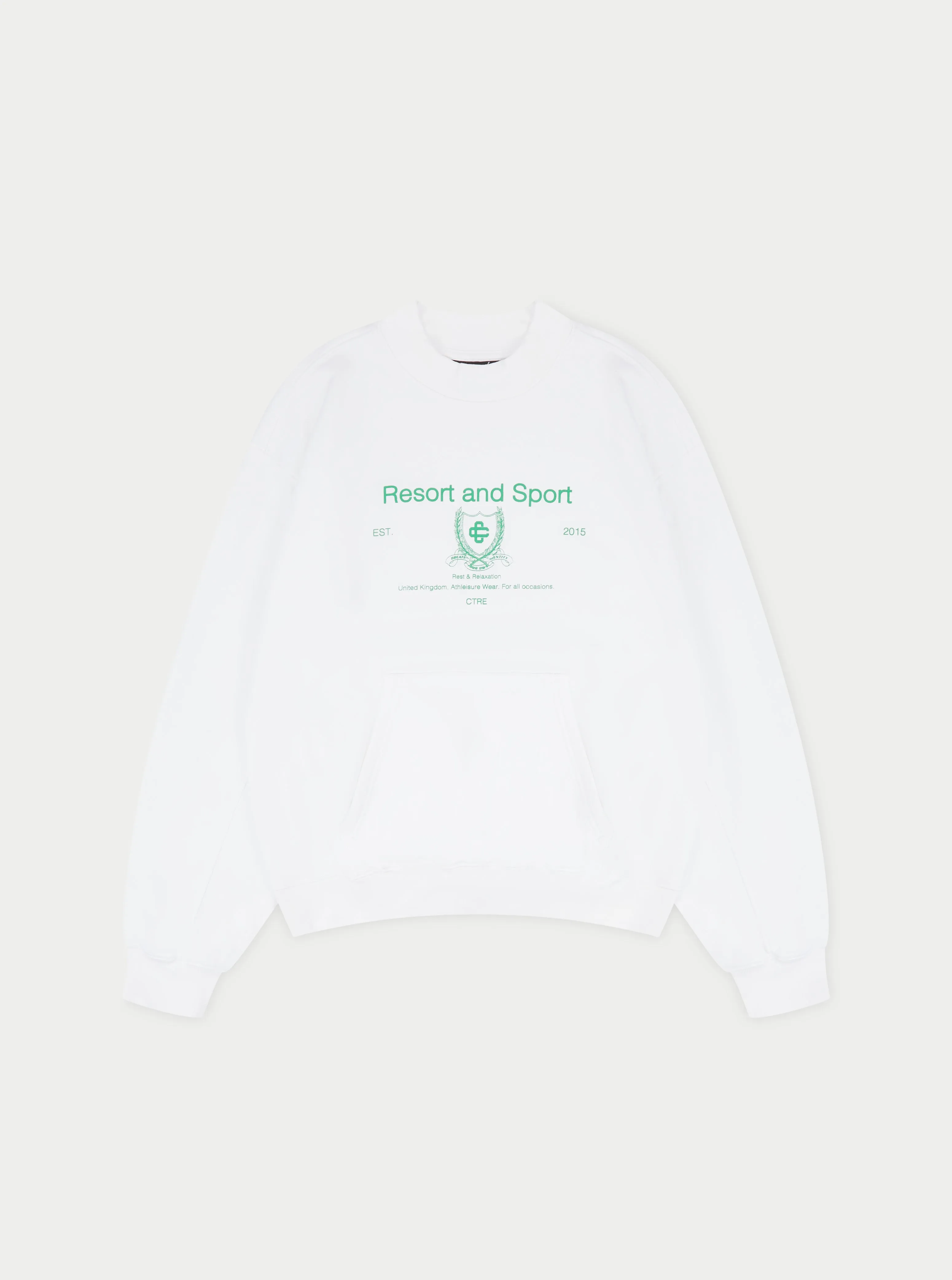 RESORT AND SPORT CREWNECK SWEATSHIRT - WHITE