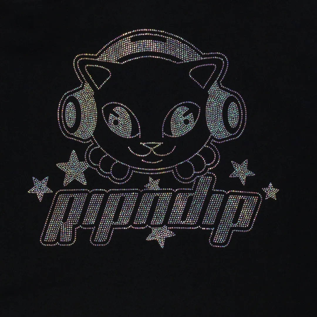 RIPNDIP WOMEN'S KAWAII NERM CROPPED HOODIE-BLACK