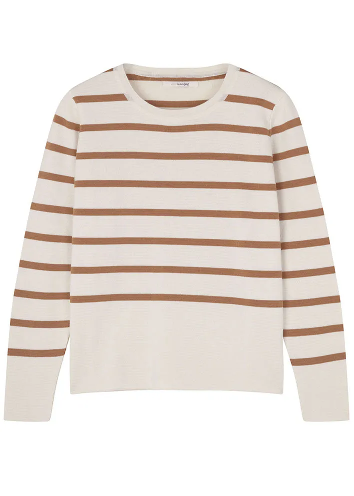 Sibin Linnebjerg Eloise Sweater - Offwhite/Nougat