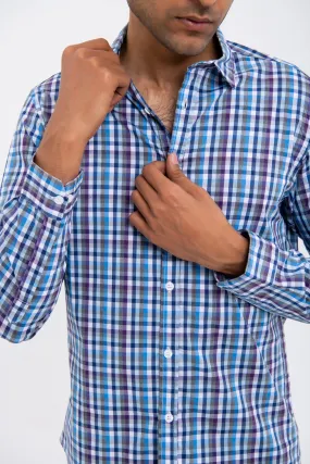 SLIM FIT CHECKERED SHIRT