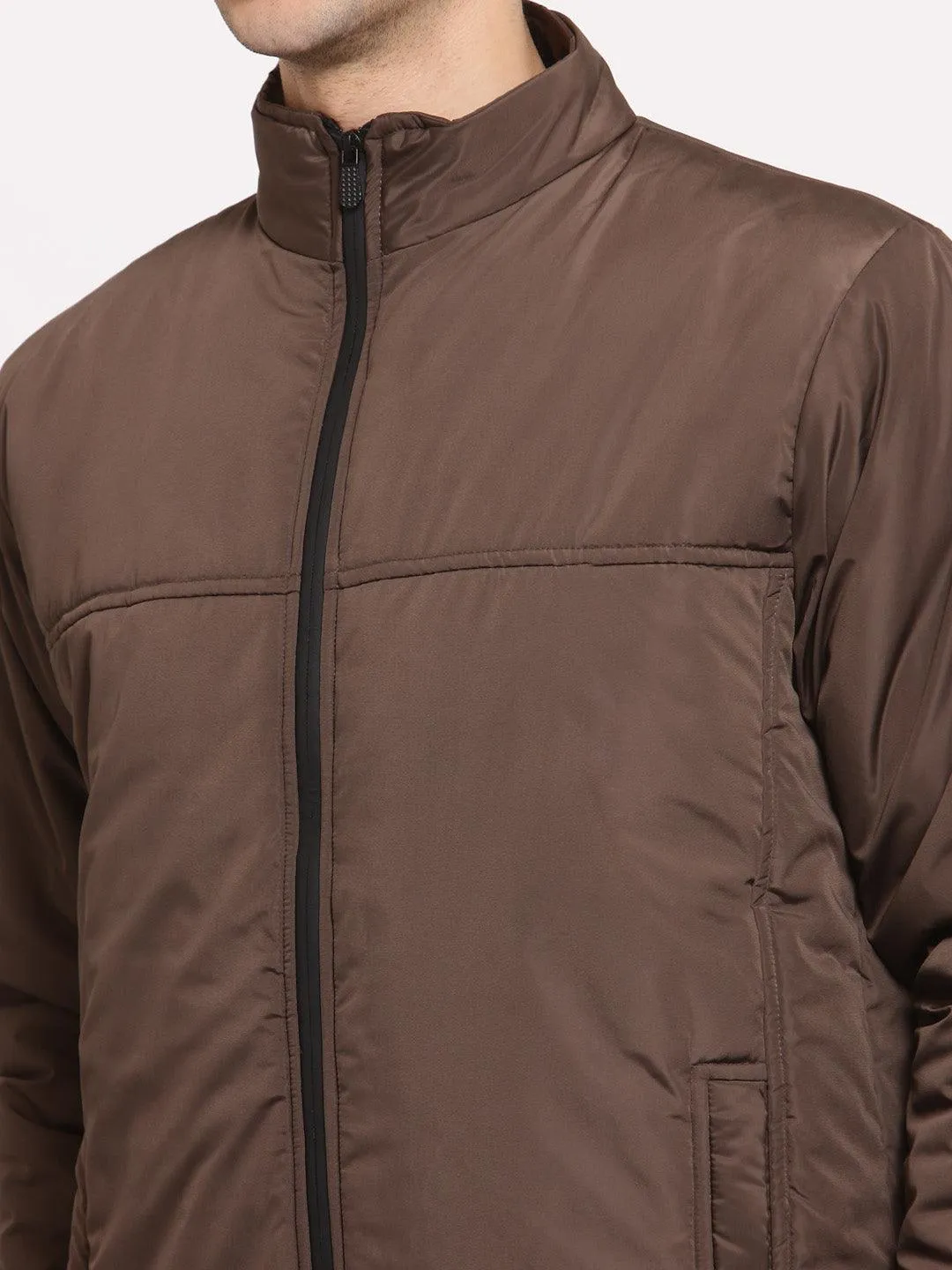 Style Quotient Men Brown Lightweight Padded Jacket