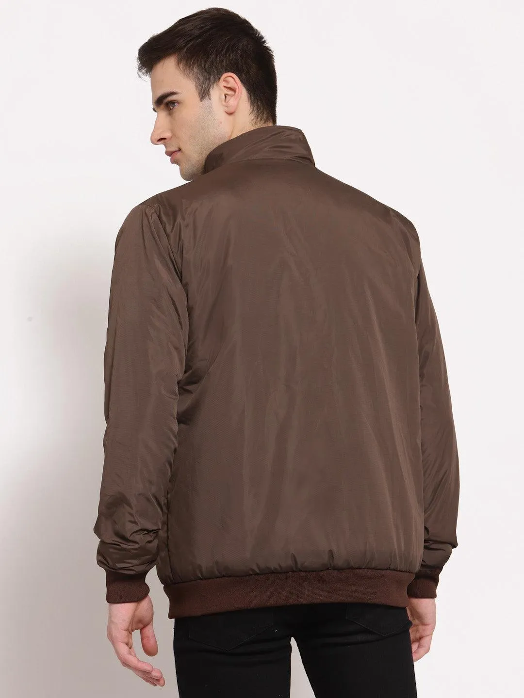 Style Quotient Men Brown Lightweight Padded Jacket