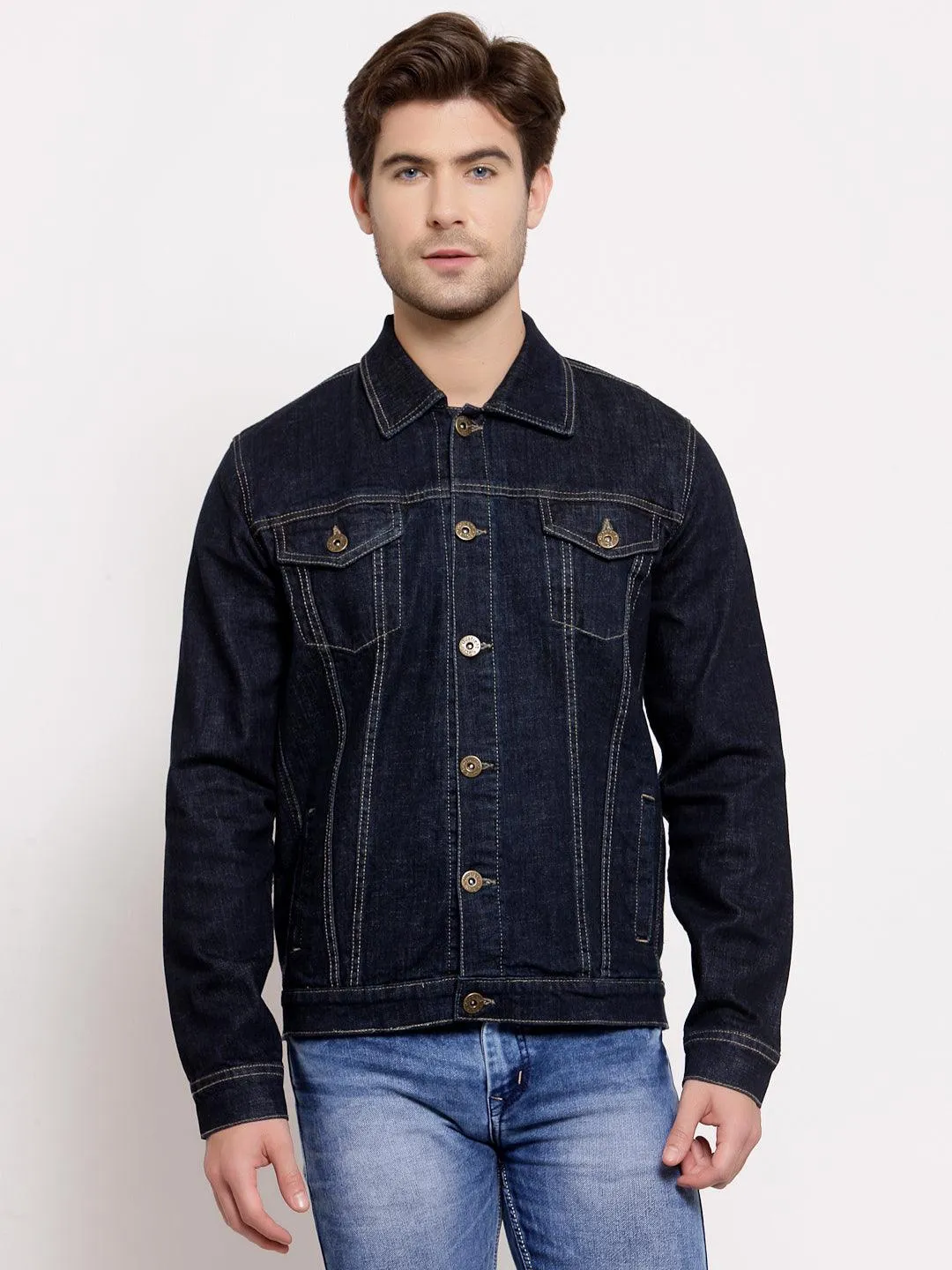 Style Quotient Mens Solid Denim Jackets