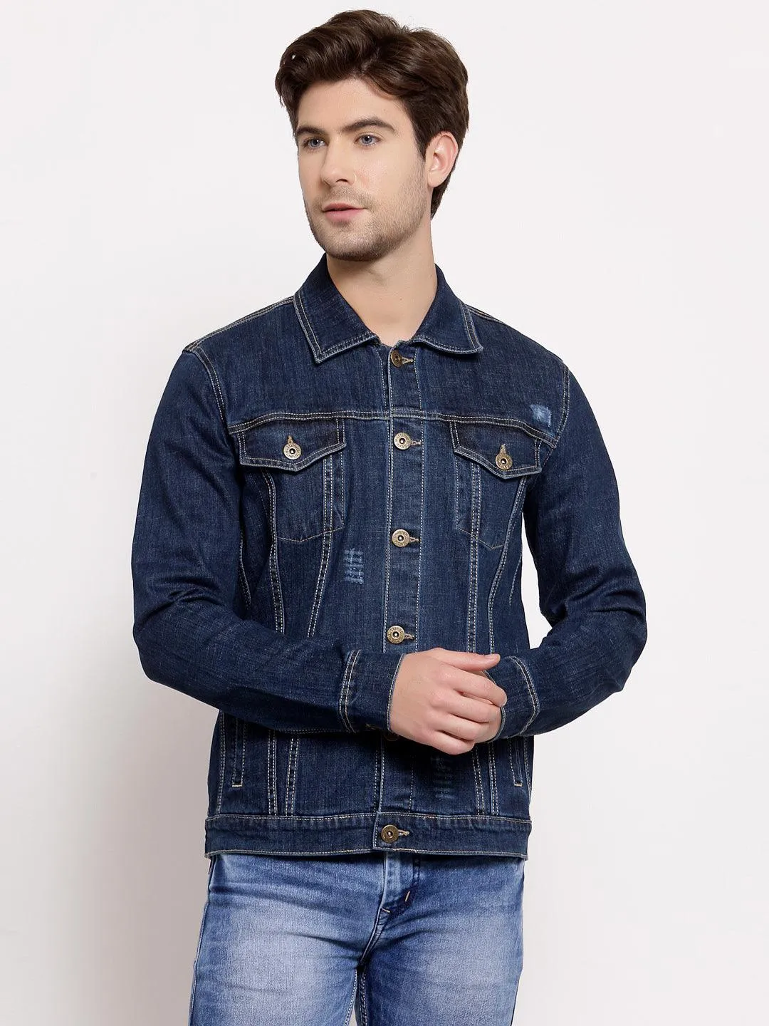 Style Quotient Mens Solid Denim Jackets