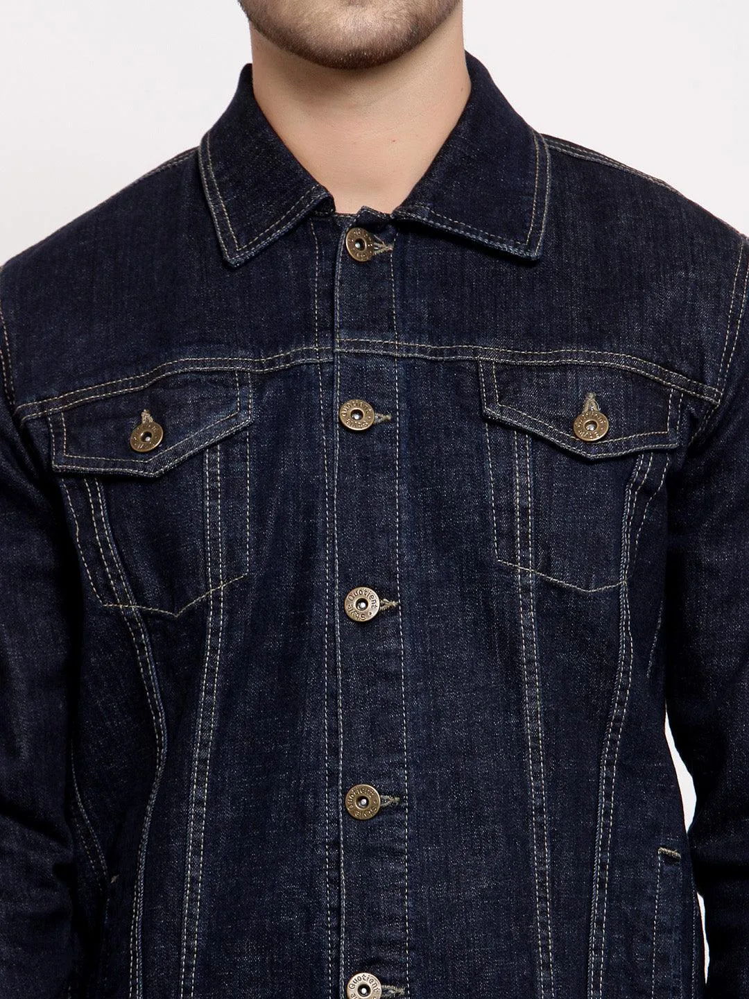 Style Quotient Mens Solid Denim Jackets