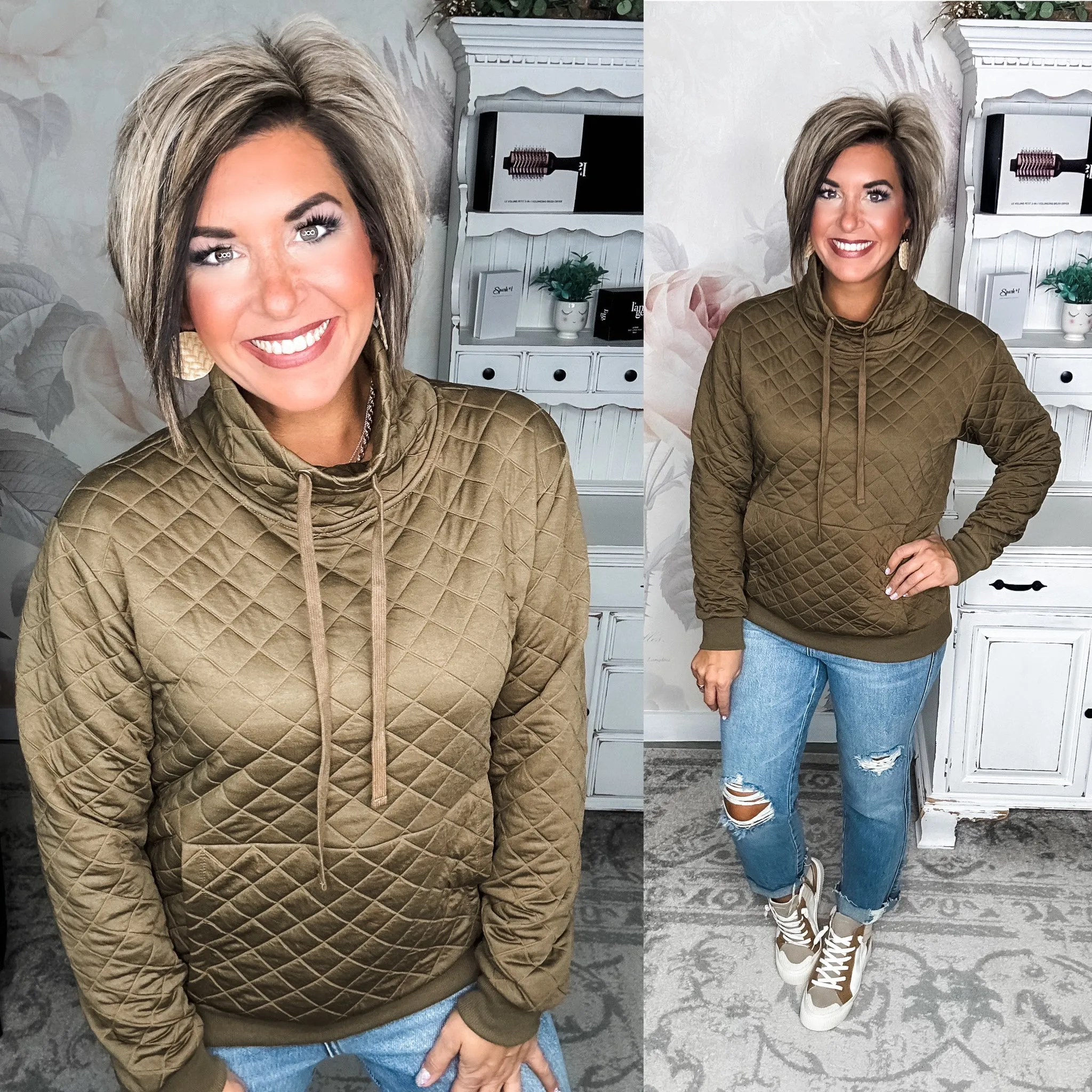 Take Your Best Shot Quilted Pullover