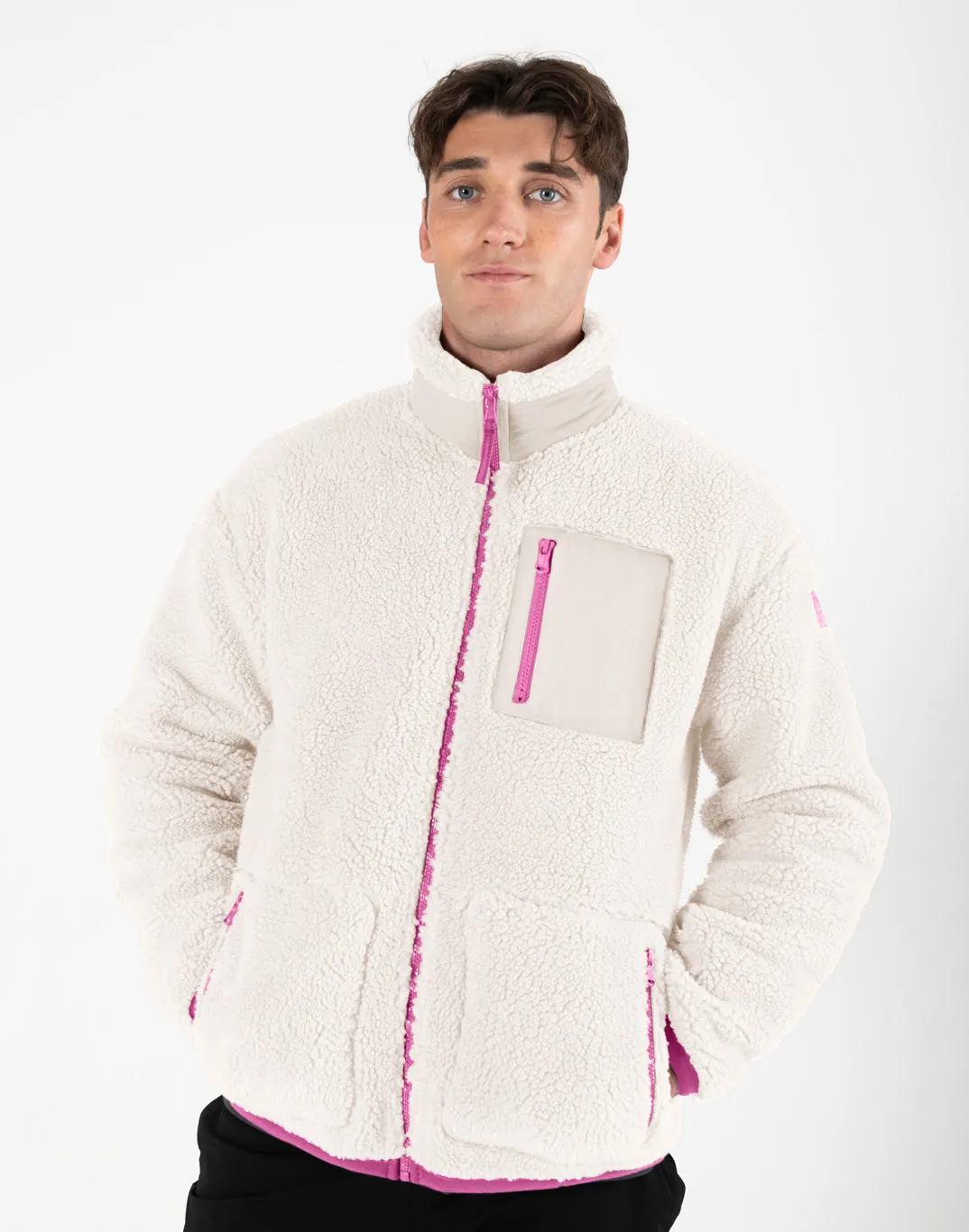 The Niall Industry Fleece in Cloud White