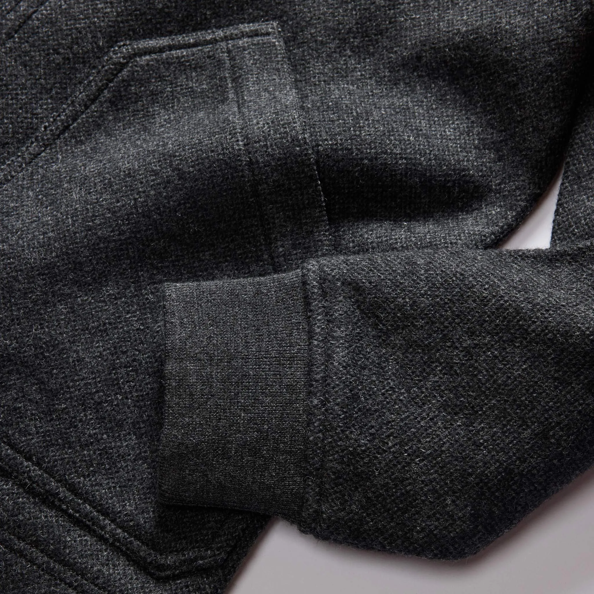 The Weekend Jacket in Charcoal Birdseye Wool