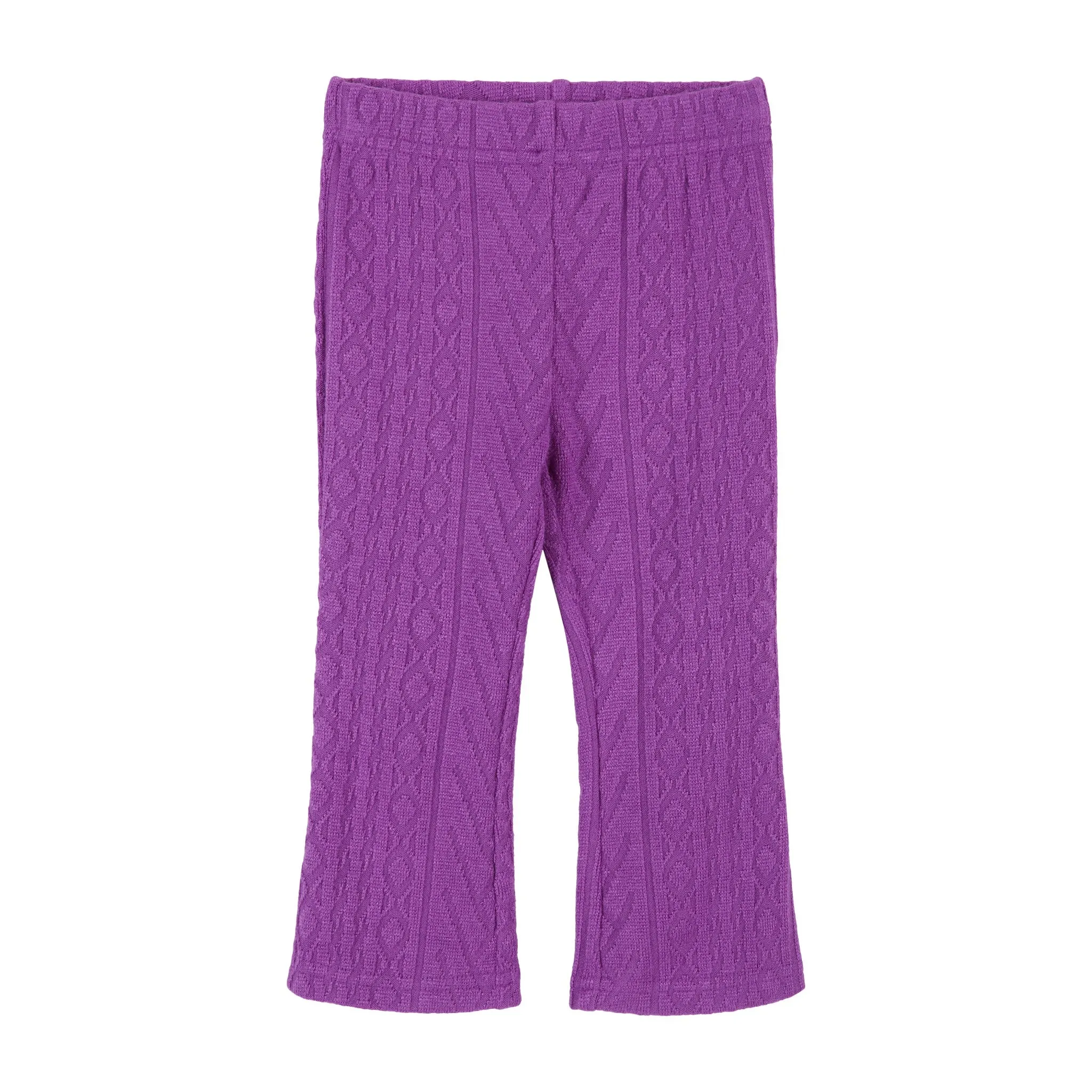 Tie Front Sweater And Leg Set  | Purple