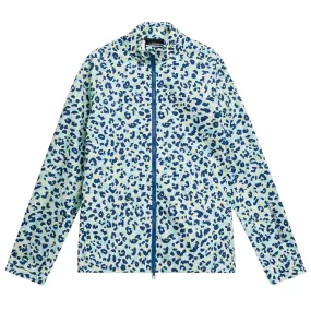 Womens Evertine 2L Stretch Print Rain Jacket Leopard Blue - SS24